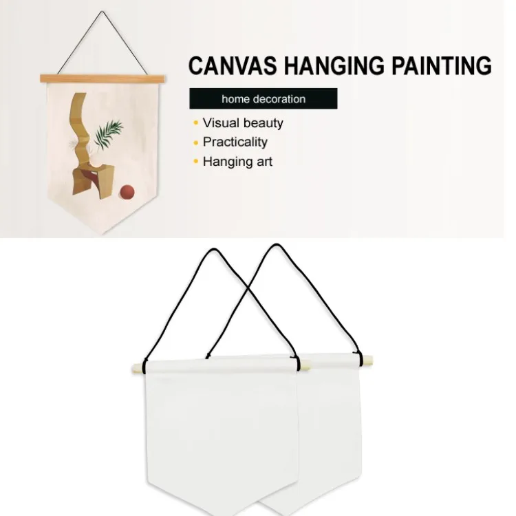 Wholesale Custom High Quality  Canvas Blank Hanging garden Flag