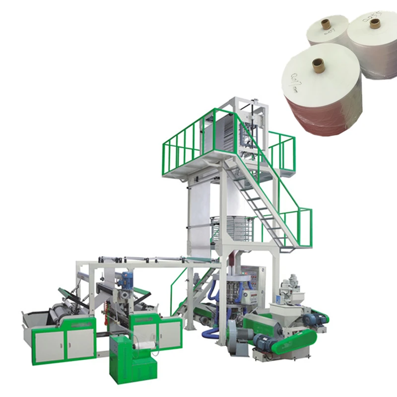 EVA/HDPE/LLDPE three layer Co-extrusion blown film machine film extruder blowing making machine plastic film