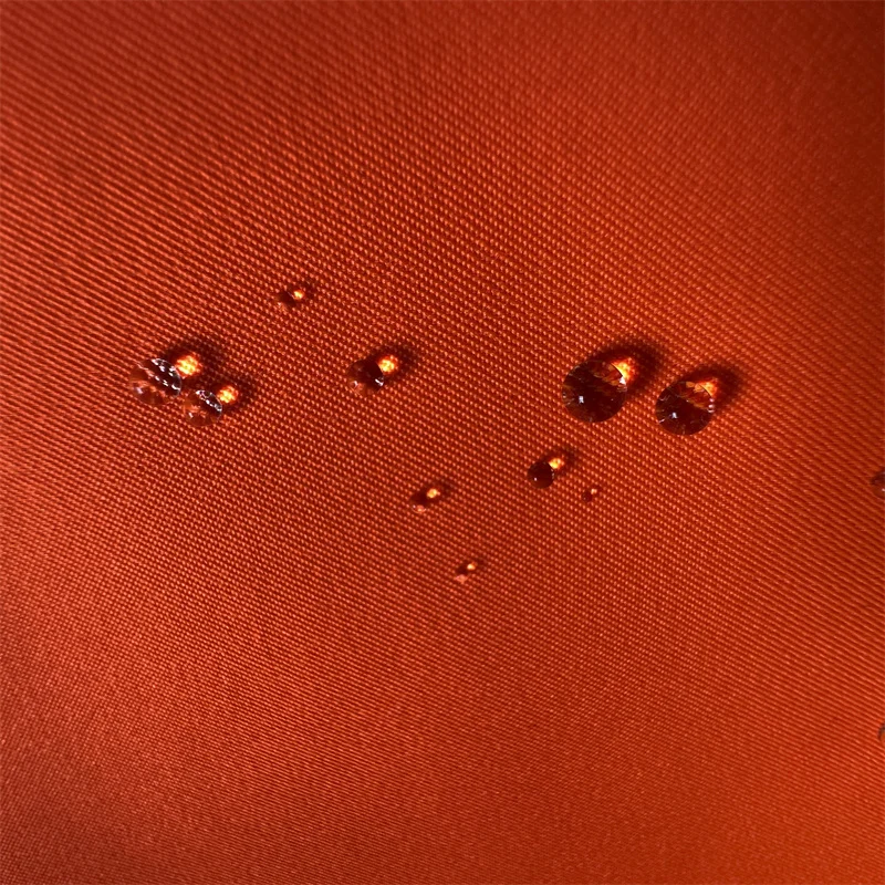 PW10/E7UN5 Poly Pongee 75D mechanical stretch 2/1 Twill fabric with DWR laminated PU membrane waterproof fabric for raincoat