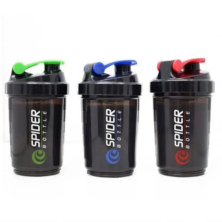 High Quality Custom Logo Protein Shaker Bottle Fitness Sports Plastic Shake Water Cup With Stainless Steel Ball
