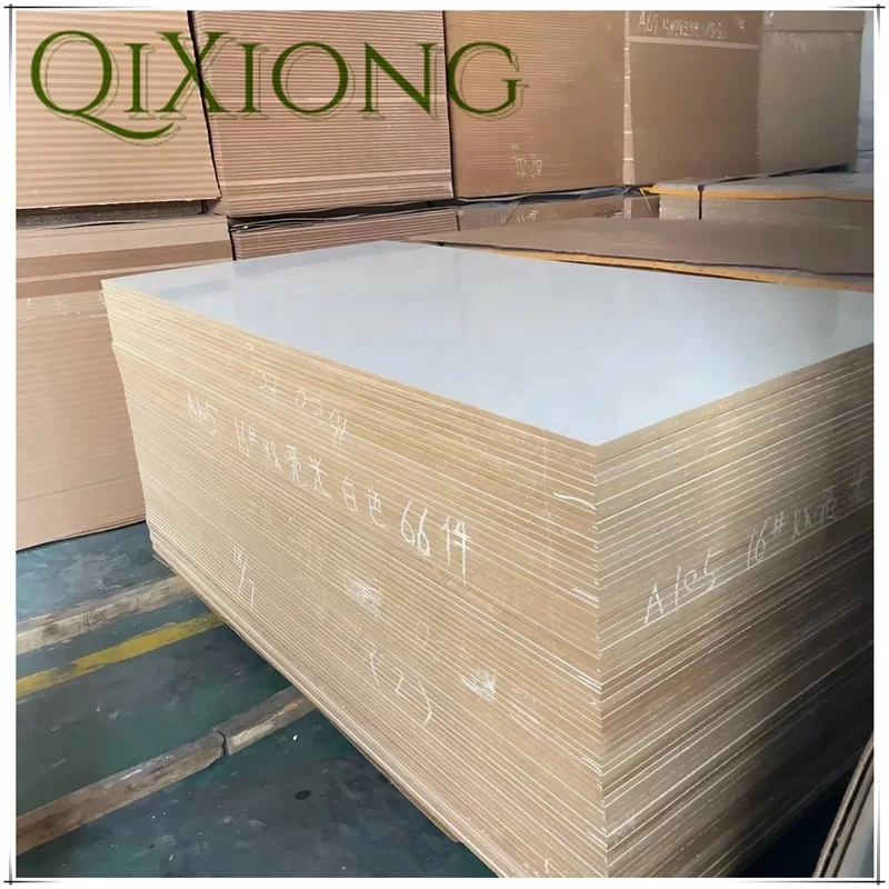 QIXIONG 2023 4x8 Melamine Laminated Mdf Board/Melamine MDF Board Price/High glossy melamine mdf