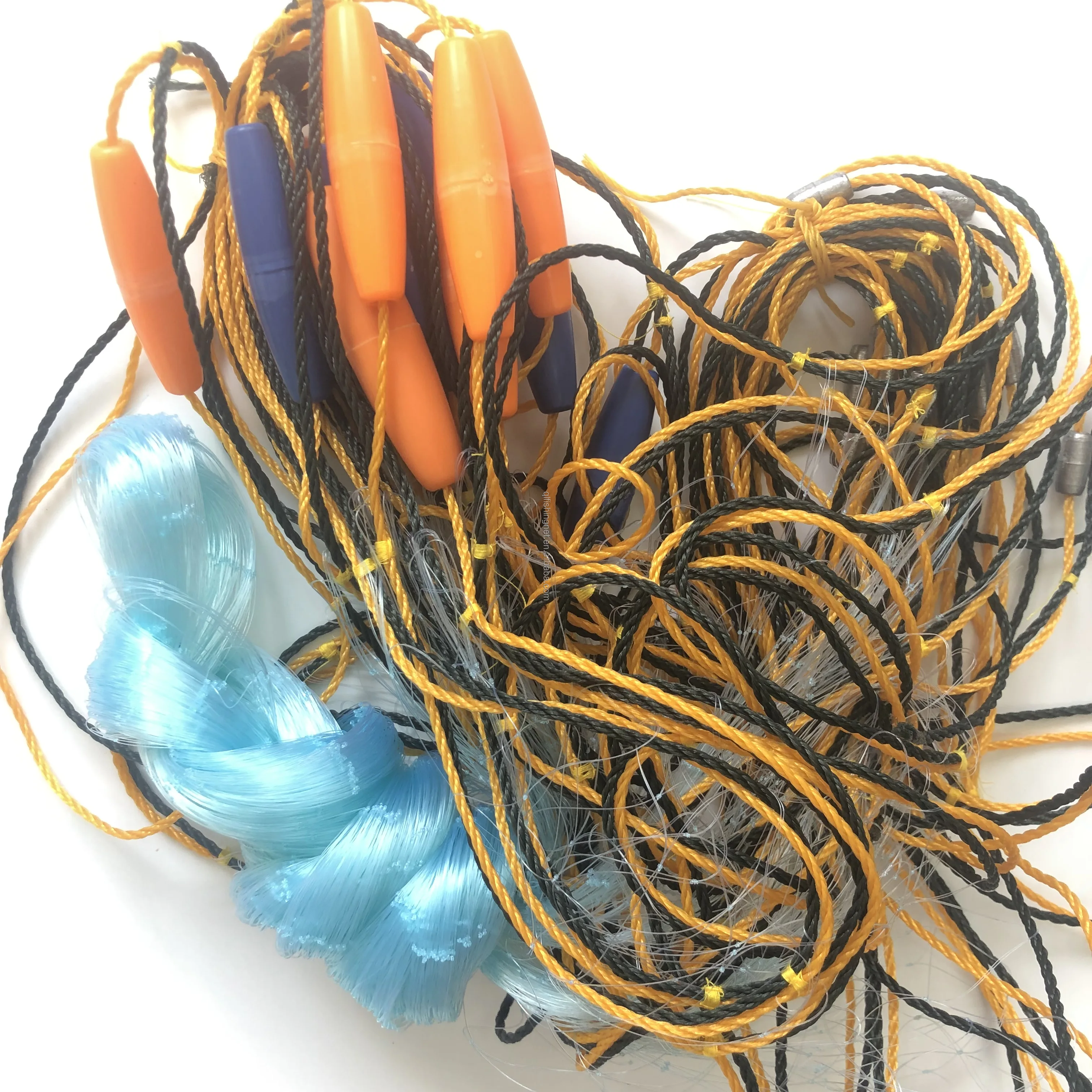 High Quality Monofilament Nylon Malaysia Ready Made Gill Net Three-layer Sticky Fishing Net