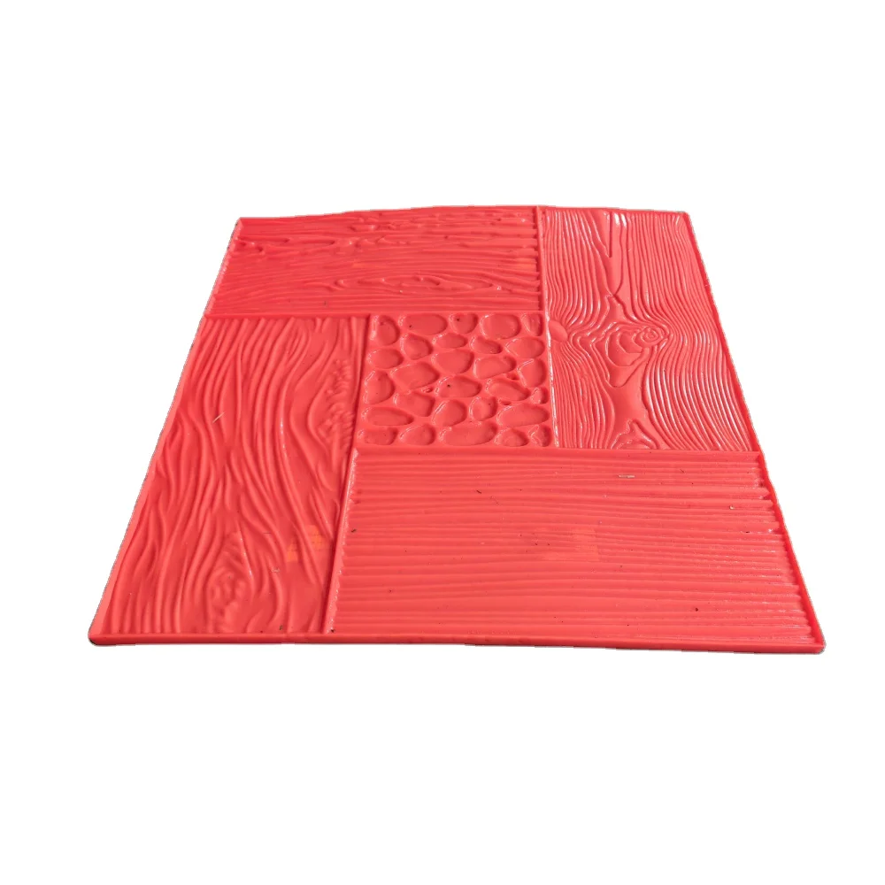 Hot Wood Texture Concrete Stamp Mold Rubber Concrete Stamp Mat for Floor