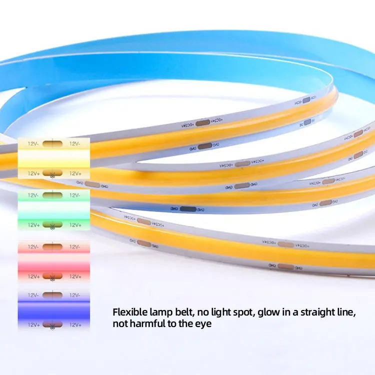 Hot sale COB LED Strip 320LEDs IP20 DC 24V White 3000K Furniture Wardrobe Decor Flexible RGBW LED COB Strip Light