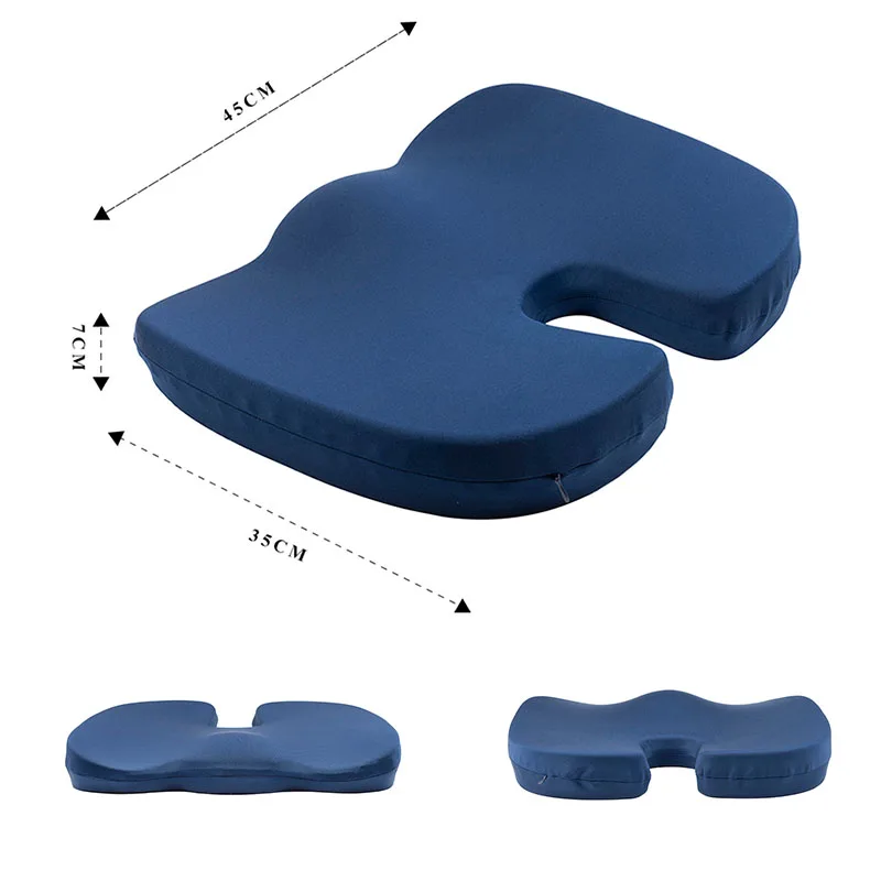 2022 Hot Selling Coccyx Orthopedic Seat Cushion Memory Foam Lower Back Pain Relief Cushion Pillow for Office Chair