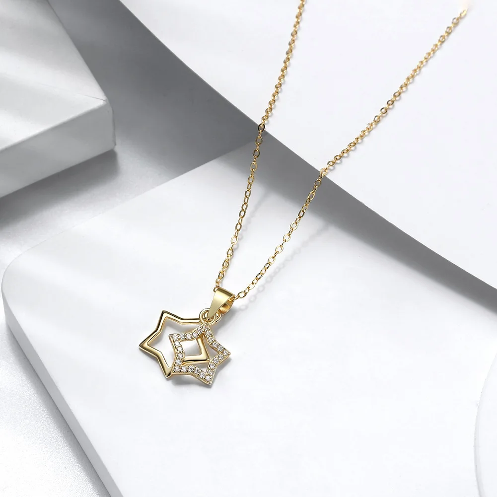 Wholesale Jewelry Minimalist Zircon Personalized Solid 925 Sterling Silver Louisa Secret Heart Necklace Pendant Chain For Women