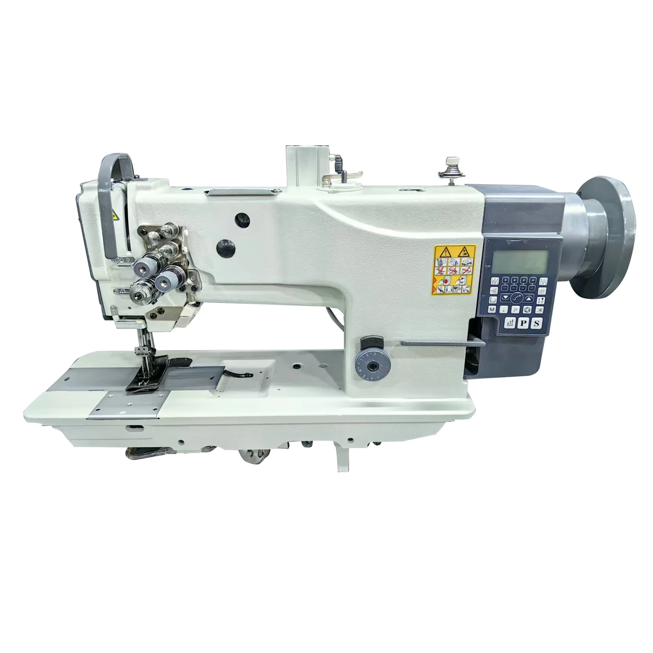 QK-4420 Double needle heavy duty compound feed lockstitch industrial sewing machine (pneumatic presser foot lift)