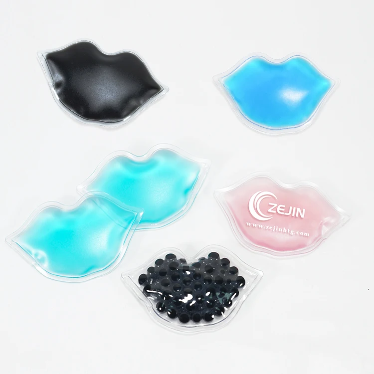 Small gift reusable hand warmer hot cold pack lip shape ice pack for summer winter