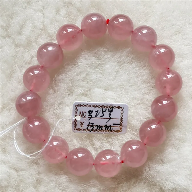 Natural Crystal Semi-Precious Stone Bracelet Madagascar Big Beads Circle Mouth for Women Attracting Male