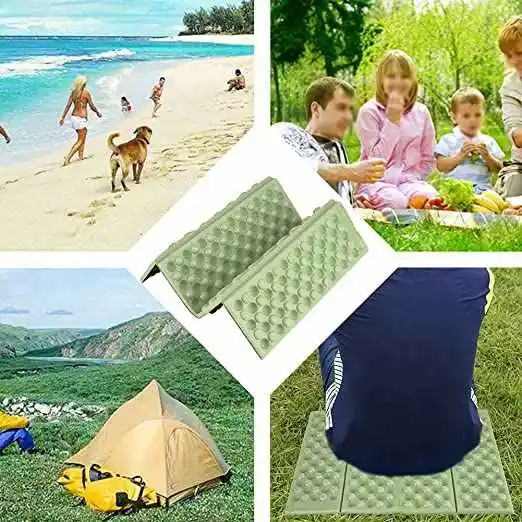 Outdoor Sitting Pad Foam Sleeping Camping Mat Pad Eco Waterproof Mat Folding Foam Sand Free Mat Pad