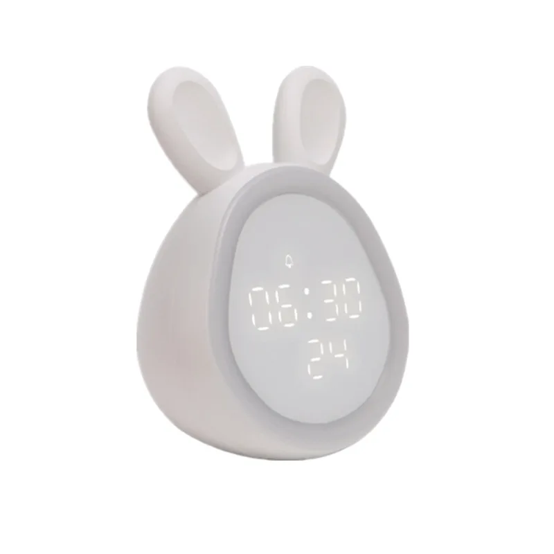 Desk Alarm Cute Rabbit Shape  LED Table Digital Alarm Clock For Kids