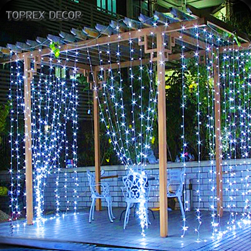 3x3m 900 leds curtain light garland for indoor and outdoor Anniversary wedding events decoration