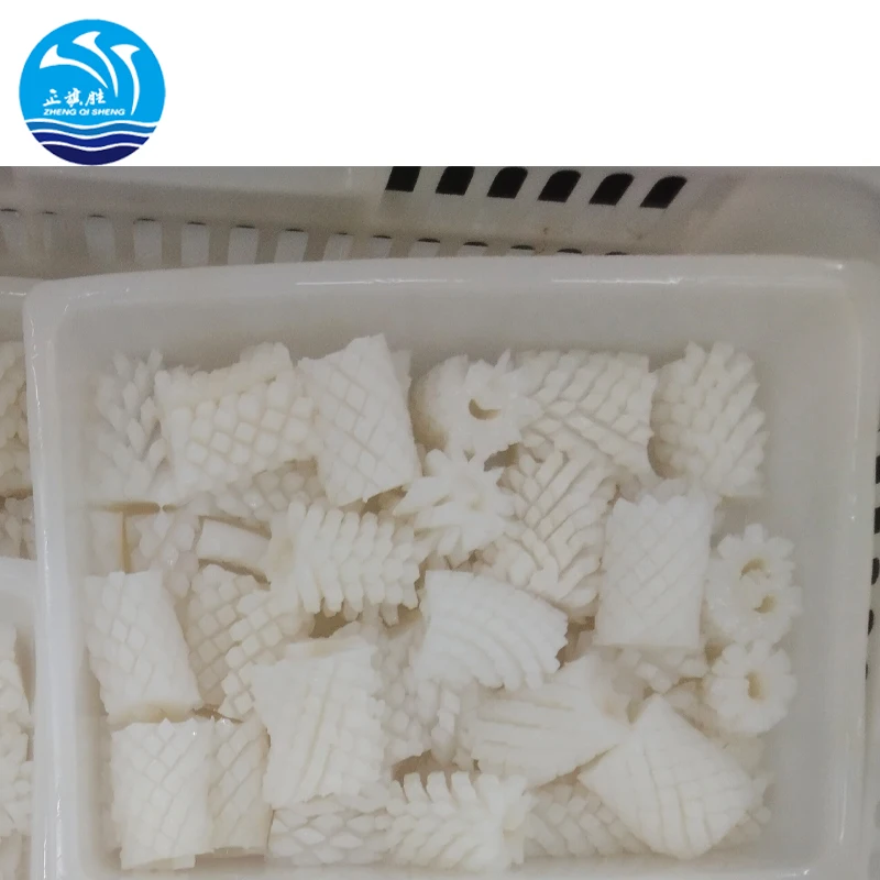 IQF pineapple cut squid  fresh seafood frozen squid 40% glazing gigas squid flower
