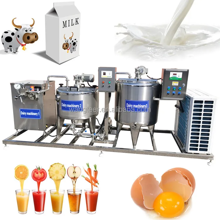 Automatic High pressure 100L 200L 300L 500L 1000L 2000L milk pasteurizer and homogenizer milk homogenizer