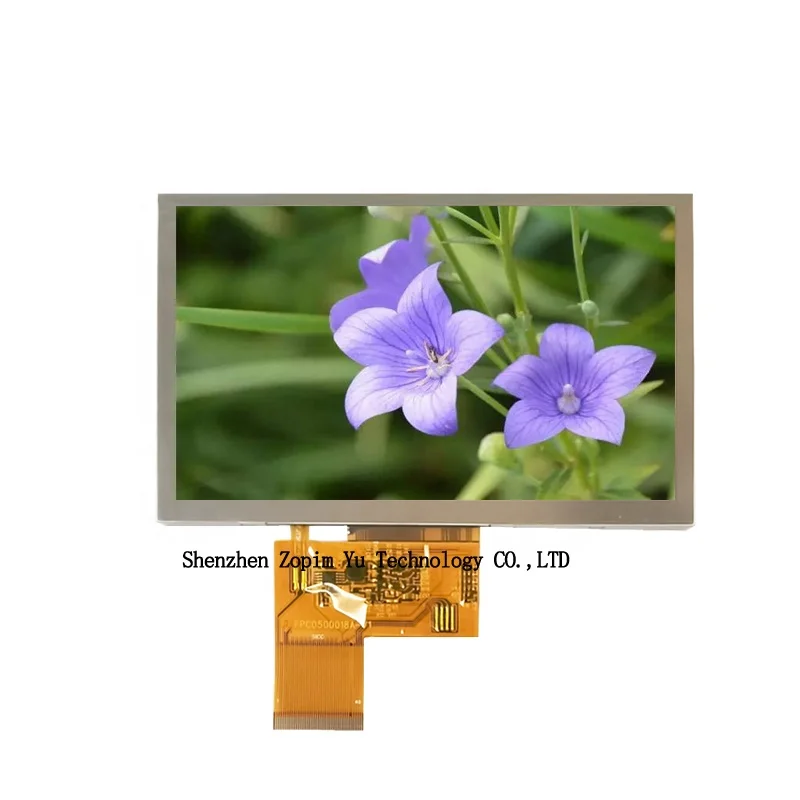 Industrial Sunlight Readable 40 Pin 800(RGB)*480 TN LCD Display Screen HD 5 Inch Full Viewingl Angle Modules TFT LCD Display