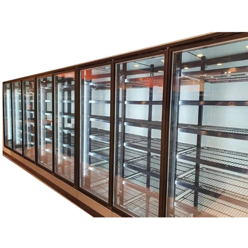 Longhey Display Freezer Glass for Fish Meat Vegetables Cold Storage Walk In Cooler Cold Room Auto Defrost Door