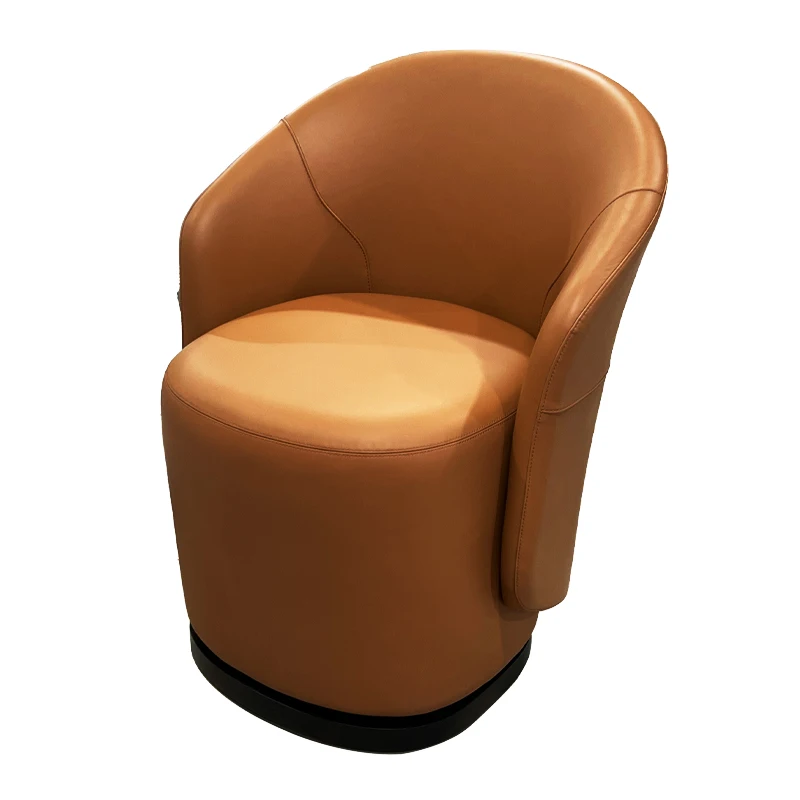 French Luxury Bedroom Swivel Chair with Minimalist Backrest Dressing Chair Customisable Small Sofa Home Furniture