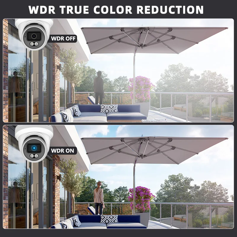 8MP Hik UNV совместимая полноцветная башня PoE CCTV камера 4K starlight ColorVu Security