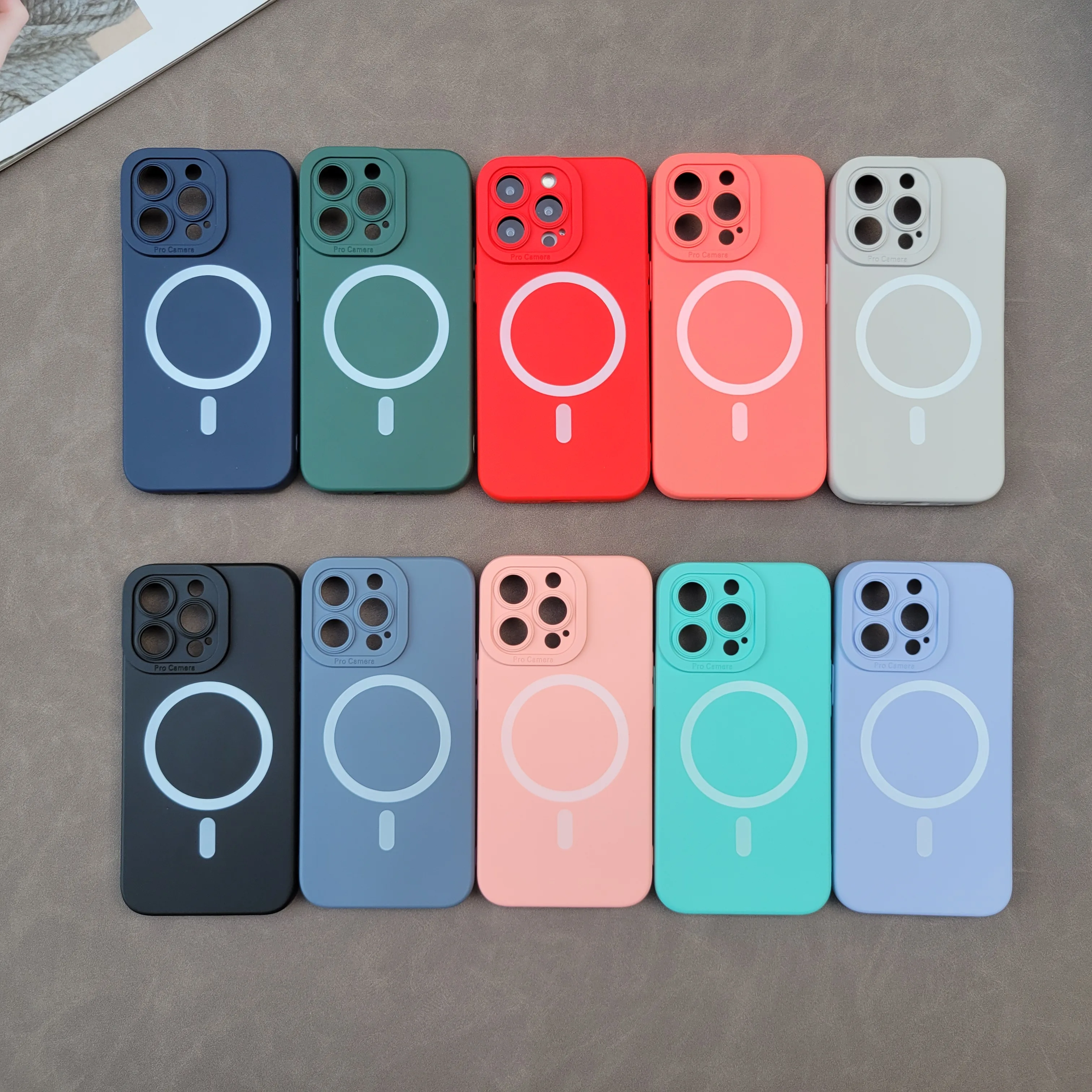 Leyi Liquid full corner protect covers 360 silicone soft microfiber magnetic for Magsafe phone case for iPhone 14 pro max plus