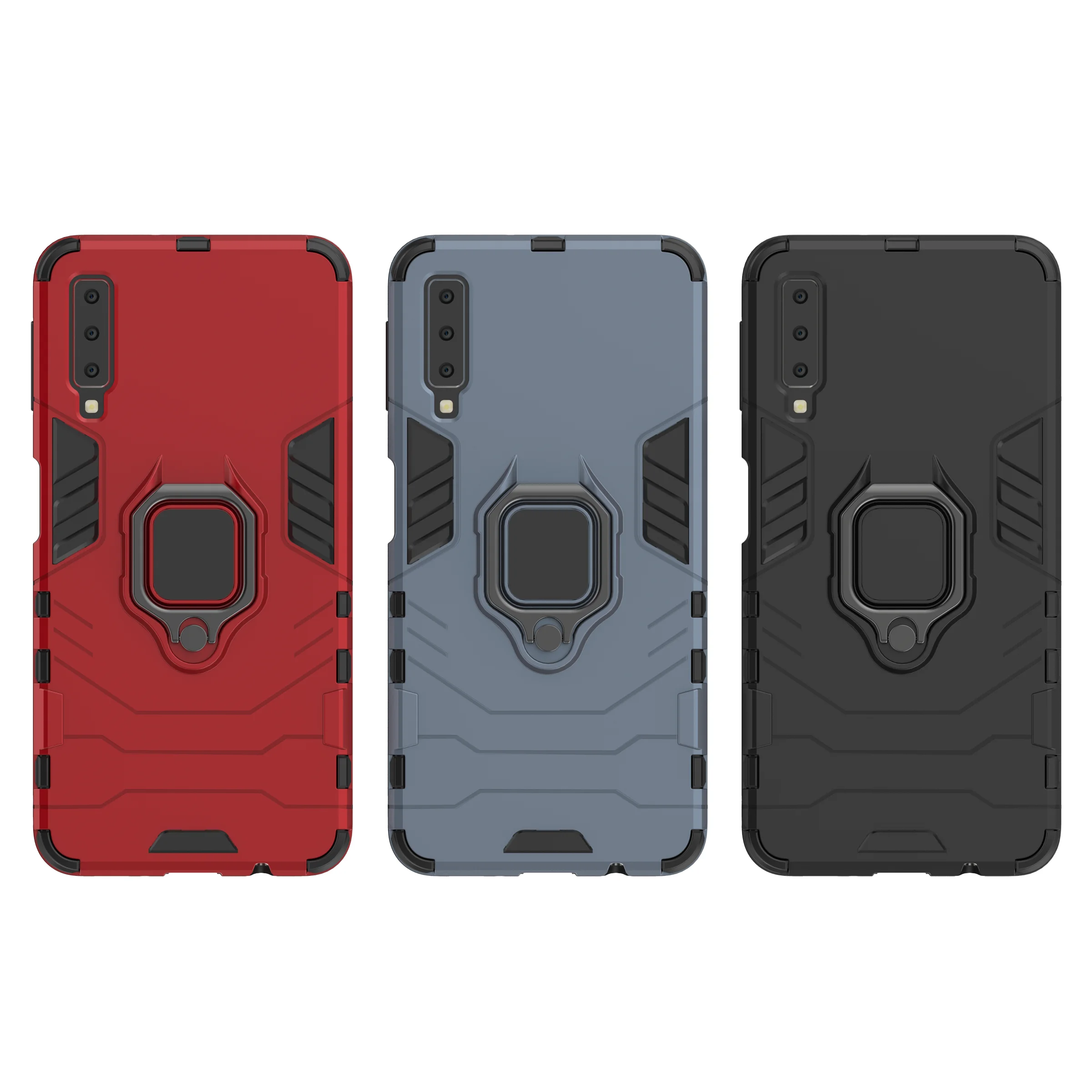 Shock Resistant 360 Metal Kickstand Magnetic Hybrid Armor Ring Holder Smartphone Back Cover Case For Samsung A50 Magnet