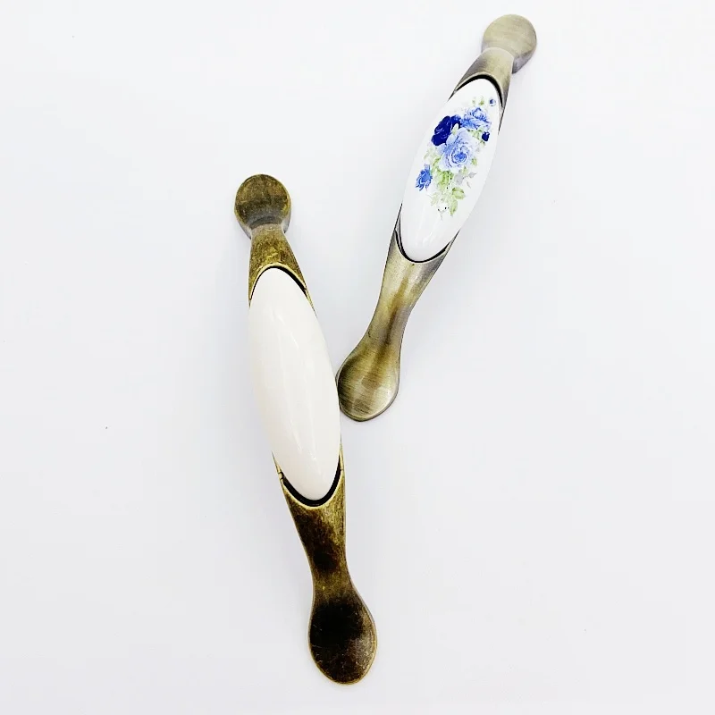 Ceramic Knob Handle Antique Furniture Kitchen Cabinet Drawer Porcelain Hot Selling European Modern Unique Products Kitchen 200