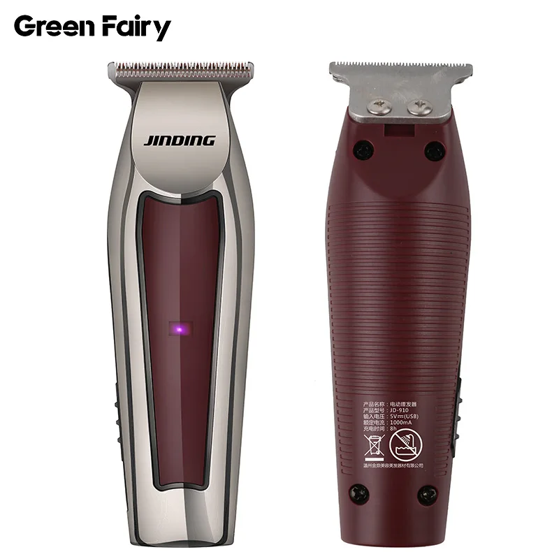 
Titanium ceramic blade hair clipper men professional rechargeable electric trimmer 
