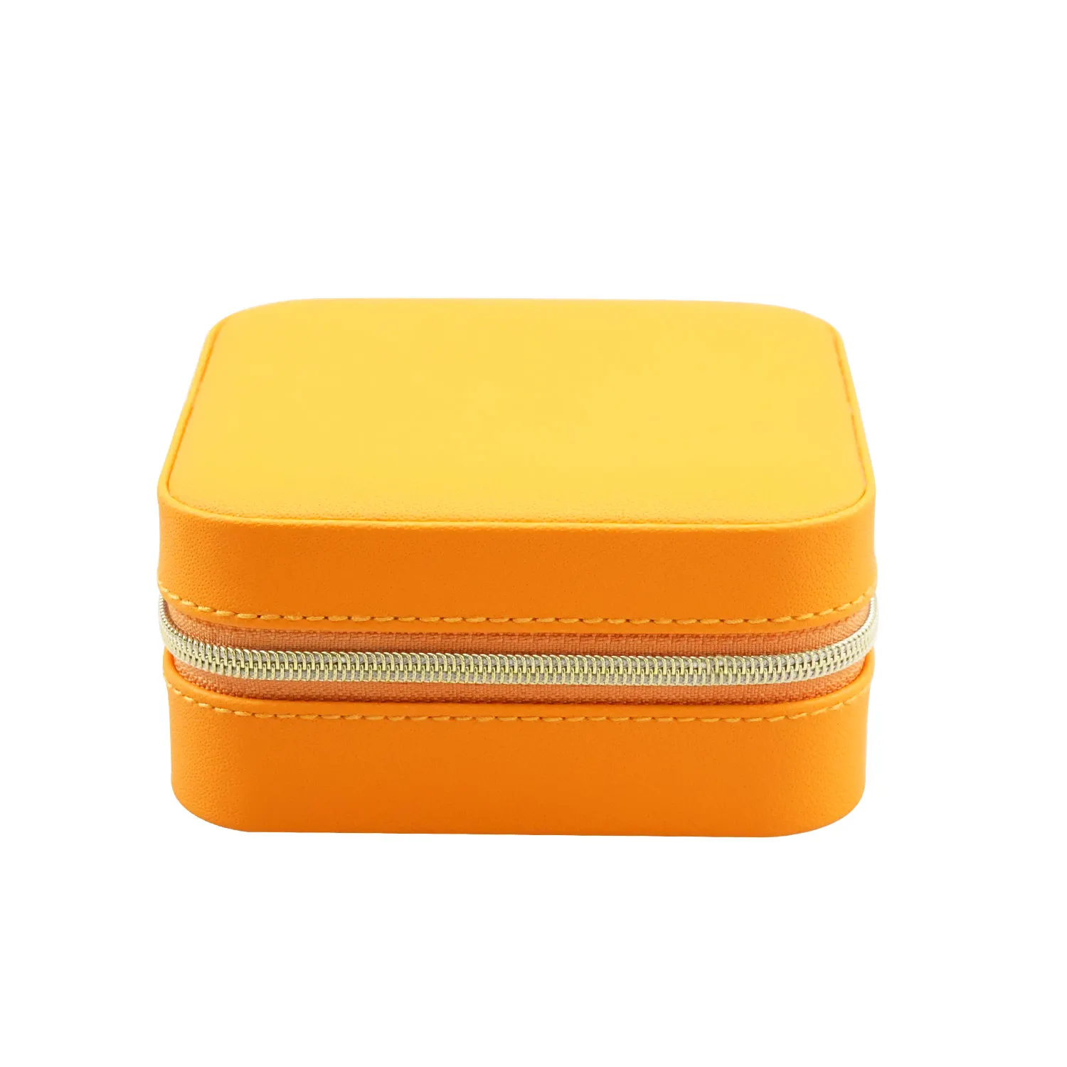 Custom Logo Luxury Travel Portable Small Earring Ring Jewelry Box Jewellery White Pu Leather Organizer Storage Packaging Box