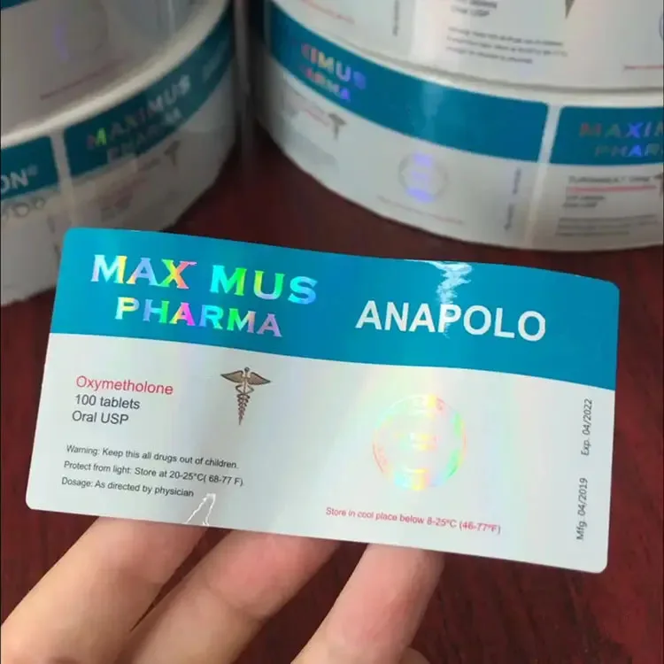 Customize low MOQ private vial label drug labels for medicine bottle packaging labels