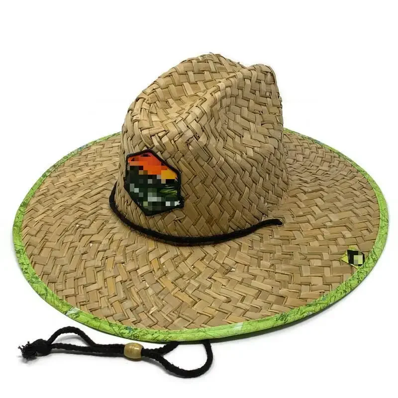 Wholesale lifeguard hat summer straw hat hats with custom logo 1 buyer