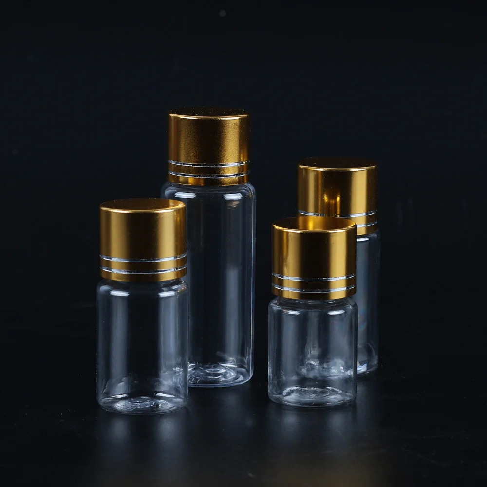 Round transparent bottle cosmetic container packaging plastic bottle health care product granule sub-bottle