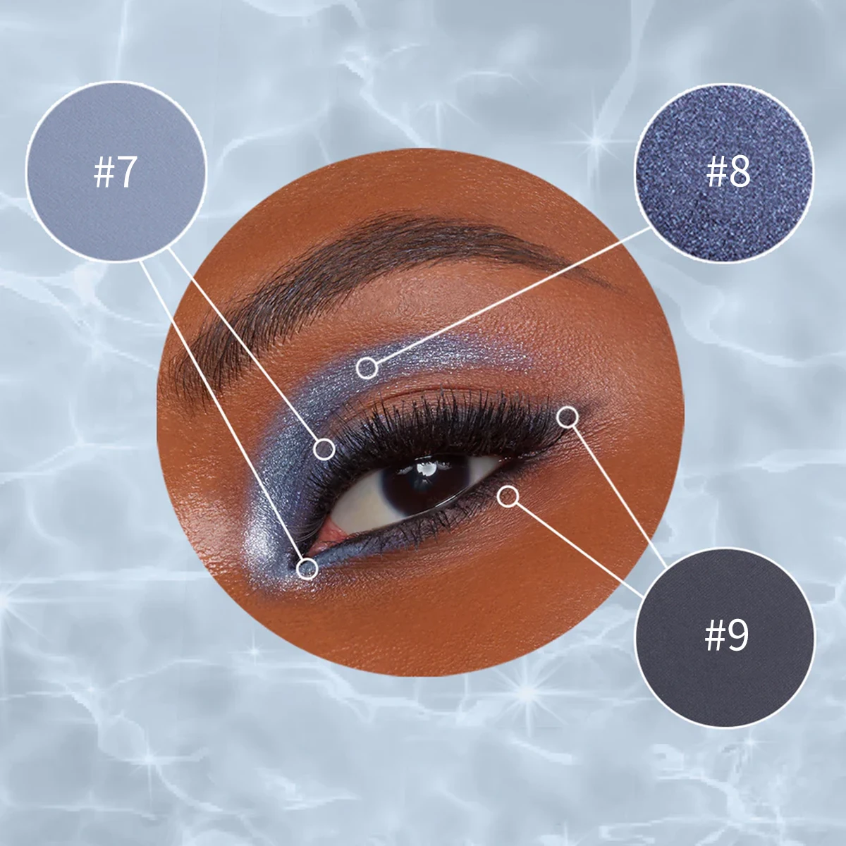 OEM Korean Professional Makeup Matte Palette Eyeshadow Makeup 9 Color Shimmer Pigment Eyeshadow Palette