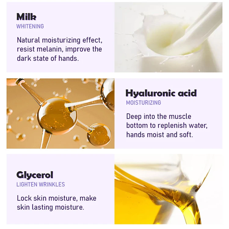 OEM Beauty Lavender Hand Foot Feet Wax Mask Skin Moisturizing Whitening Collagen Paraffin Wax Hand Mask For SPA