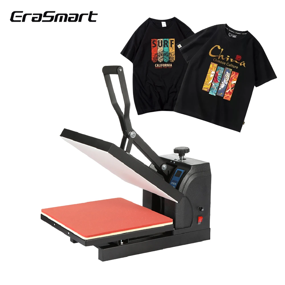 New Arrivals Erasmart 38*38cm T Shirt Printer Heat Press Machine Portable Mini DTF Printer Heat Press Machine