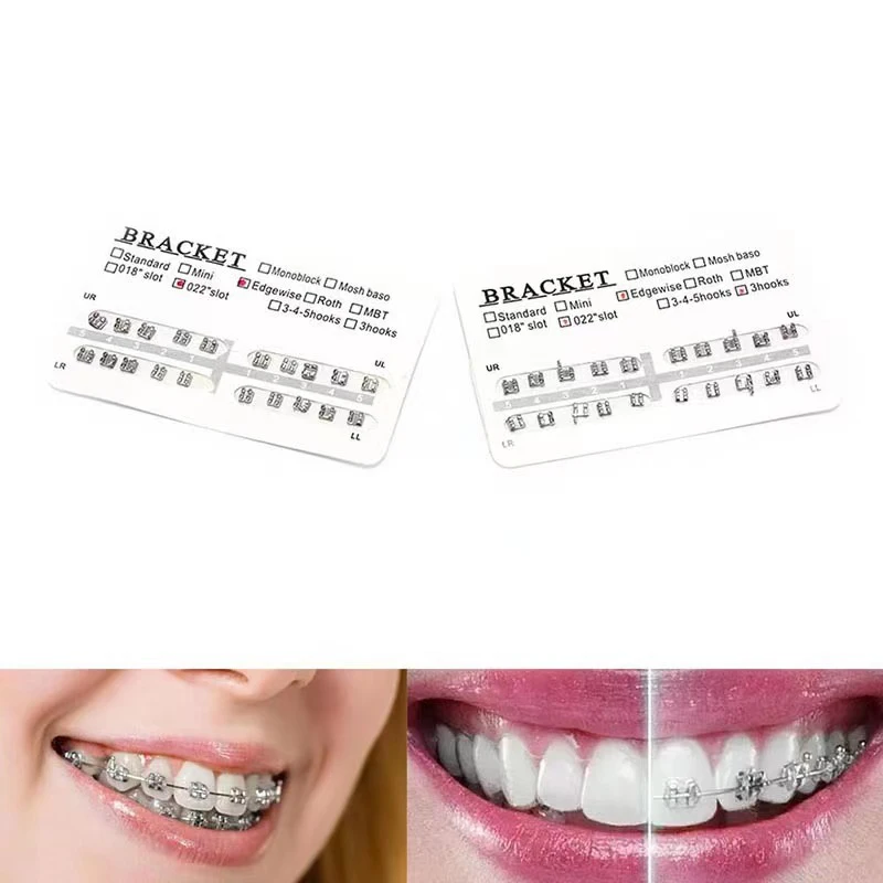 20Pcs High Quality Dental orthodontic Metal Brackets 022 Hooks 345 No hooks