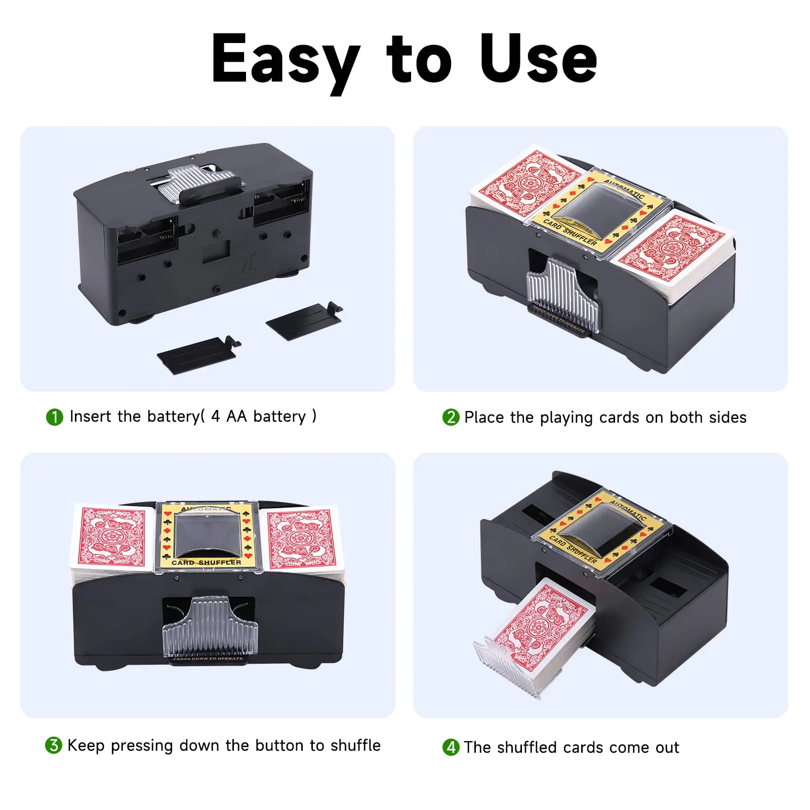 Automatic Battery Operated 2-6 Layer Card Dealing Machine a Poker Shuffling for the Family Gathering Club