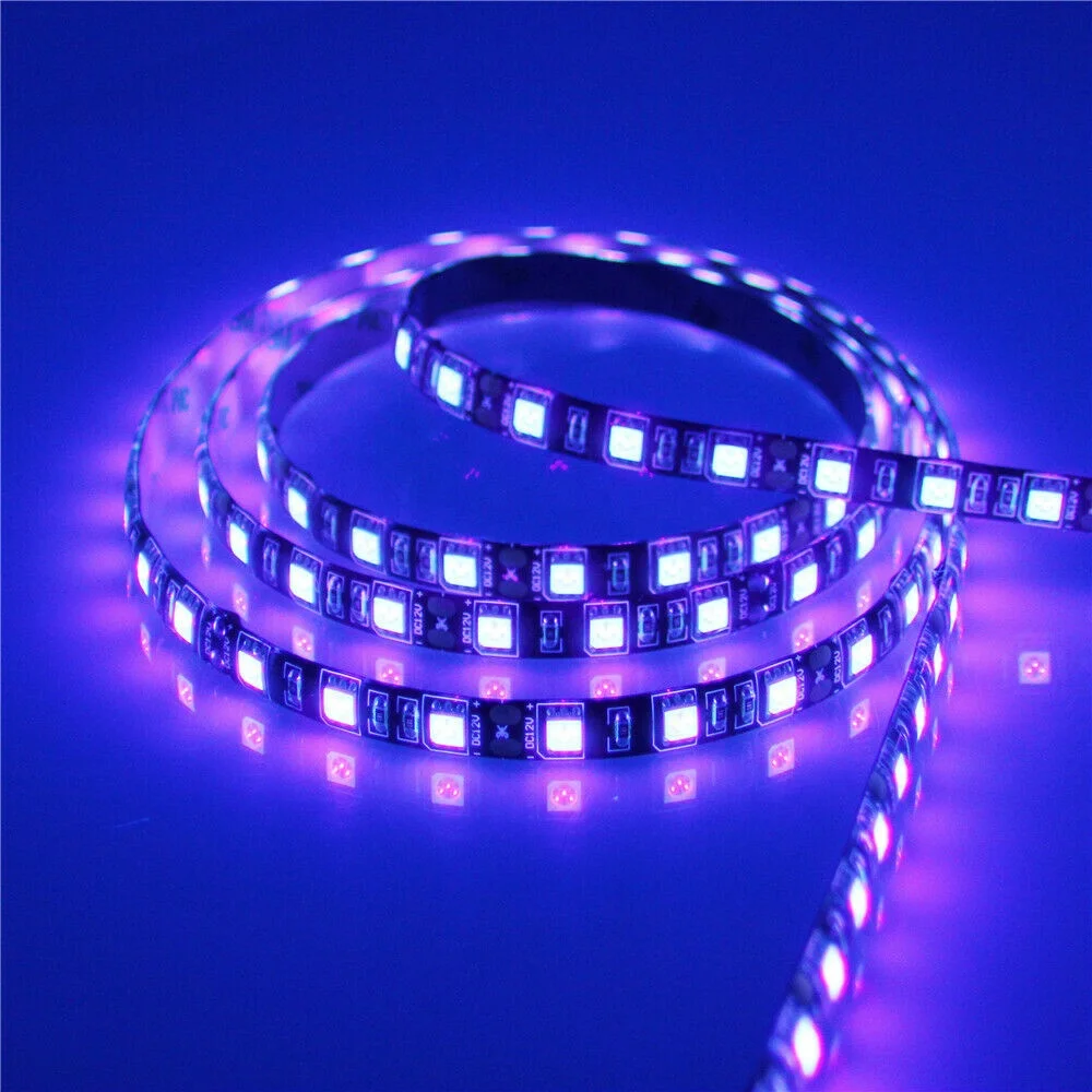 Glow Party Halloween Blacklight UV LED Strip Light IP68 Flexible Wall Tape Lamp Fluorescent Dance Party Body Paint Black Light