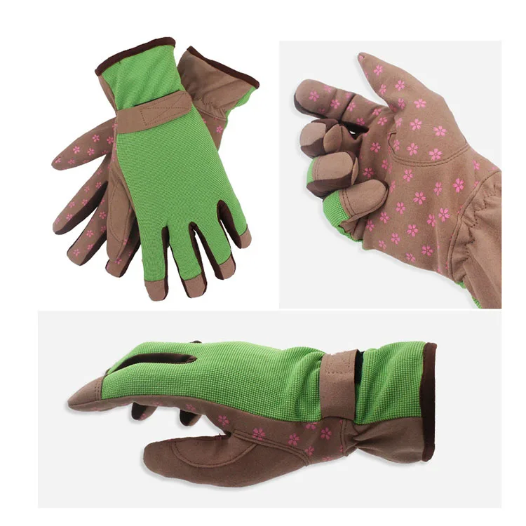 Solid Color Short Printing Stab-proof Working Garden Gloves