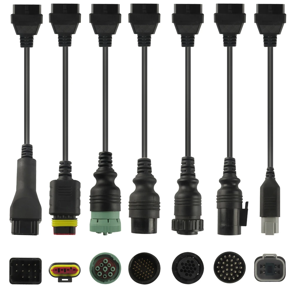 wholesale wiring harness 12V 24V obd2 extension adapter cable 16 pin obd male auto electrical connectors