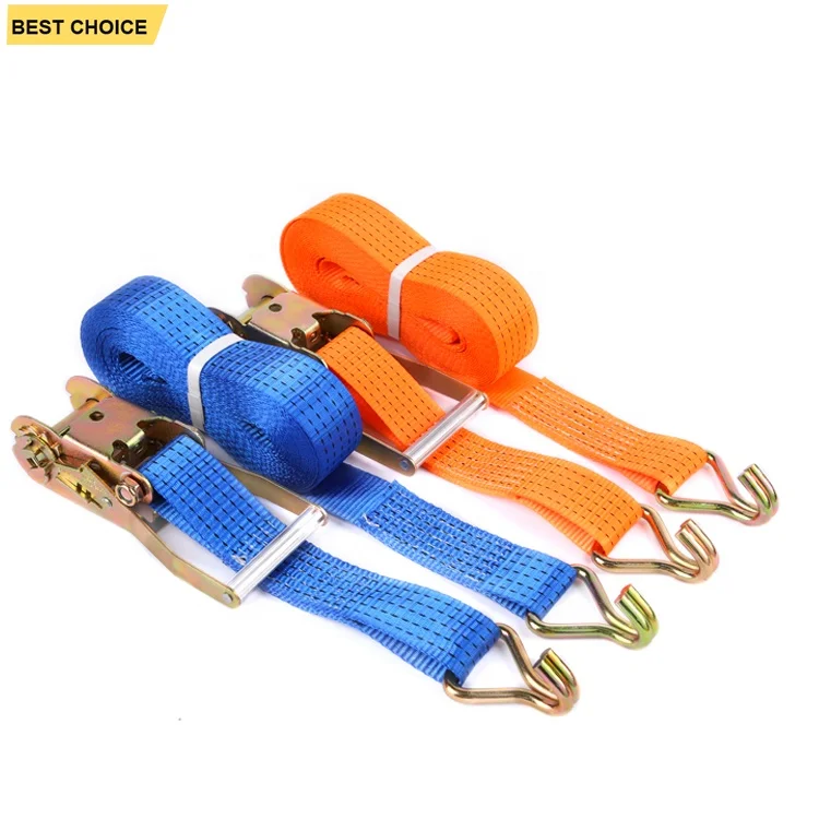 2 Inch 4 Inch 5 Ton 10 Ton Yellow Polyester Webbing Heavy Duty Winch Strap With Flat Hook