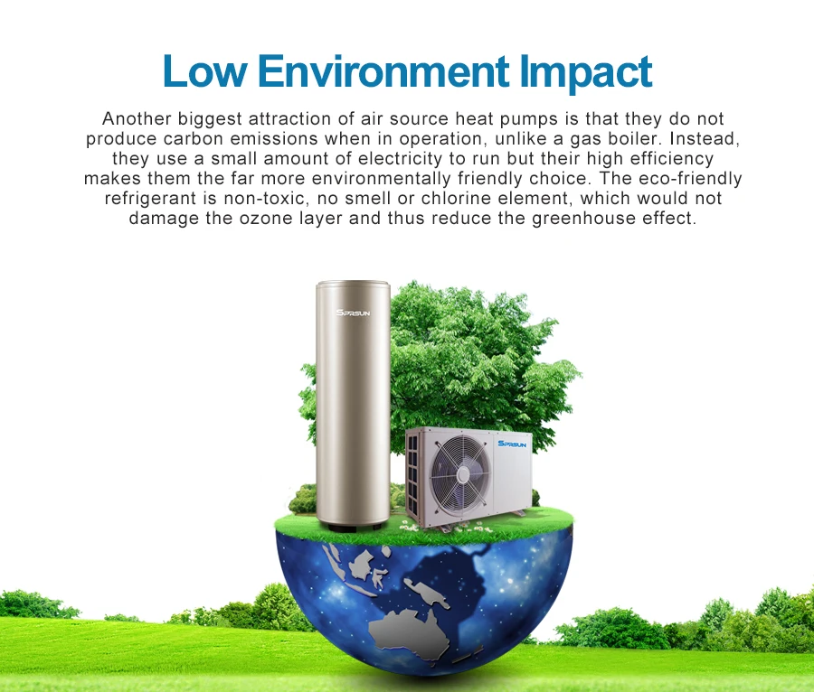 ERP A+++ energy label approved mini household split heat pump for domestic hot water