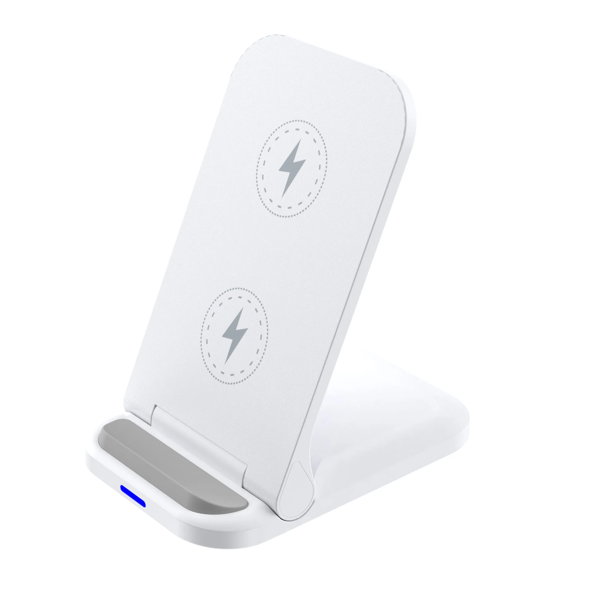 15W Portable Dual Coil Desktop Wireless Charger Outdoor Travel Safe Charging Portable Foldable Mobile Phone Charging Stand