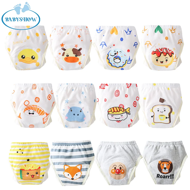 Babyshow Animal Reusable Waterproof Toddlers Baby Training pants Baby Toilet Training Underwear Panties Washable potty pants