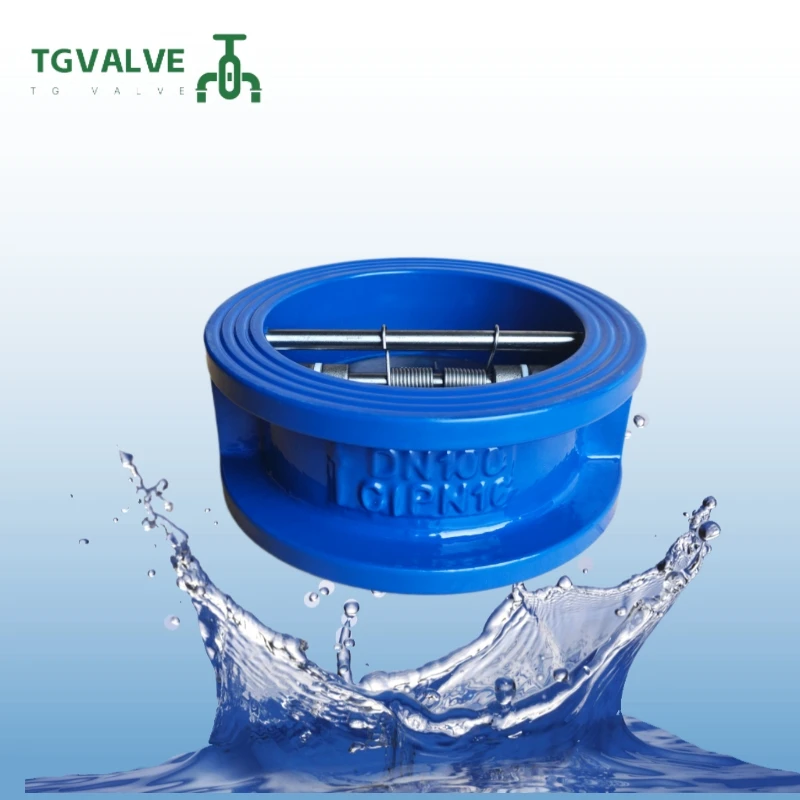 Custom Ductile Iron Wafer Type Double Disc Butterfly Check Valve