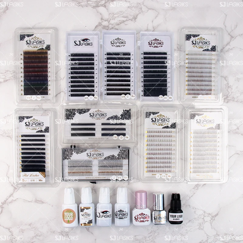 Classic Professional Use Fake Eyelashes Lash Extensions Handmade Natural Style Available 0.05mm 0.07mm 0.10mm 0.15mm Wholesale