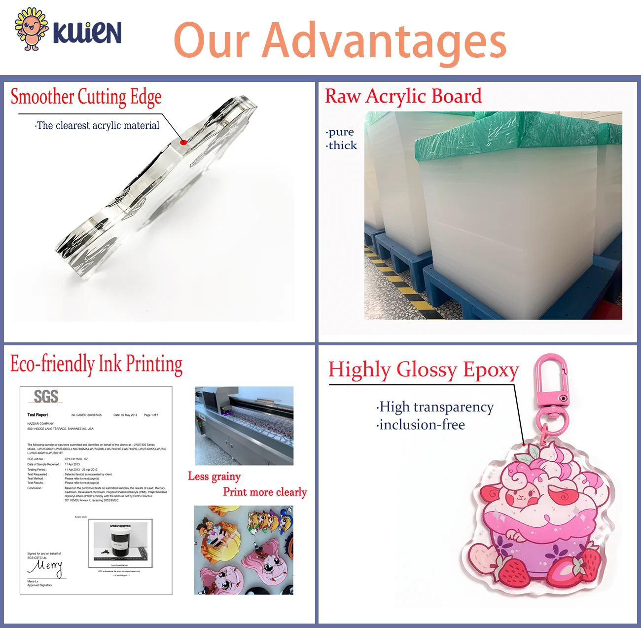 Custom high quality iridescent acrylic keychain mirrored charms with epoxy rainbow hologram