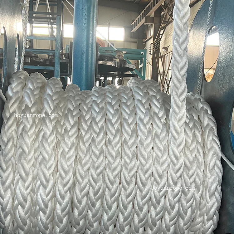 12 Strand Polyamide Rope Marine Mooring Tail Hawser 40mm-120mm Diameter Strong And Heavy Synthetic Mooring Rope