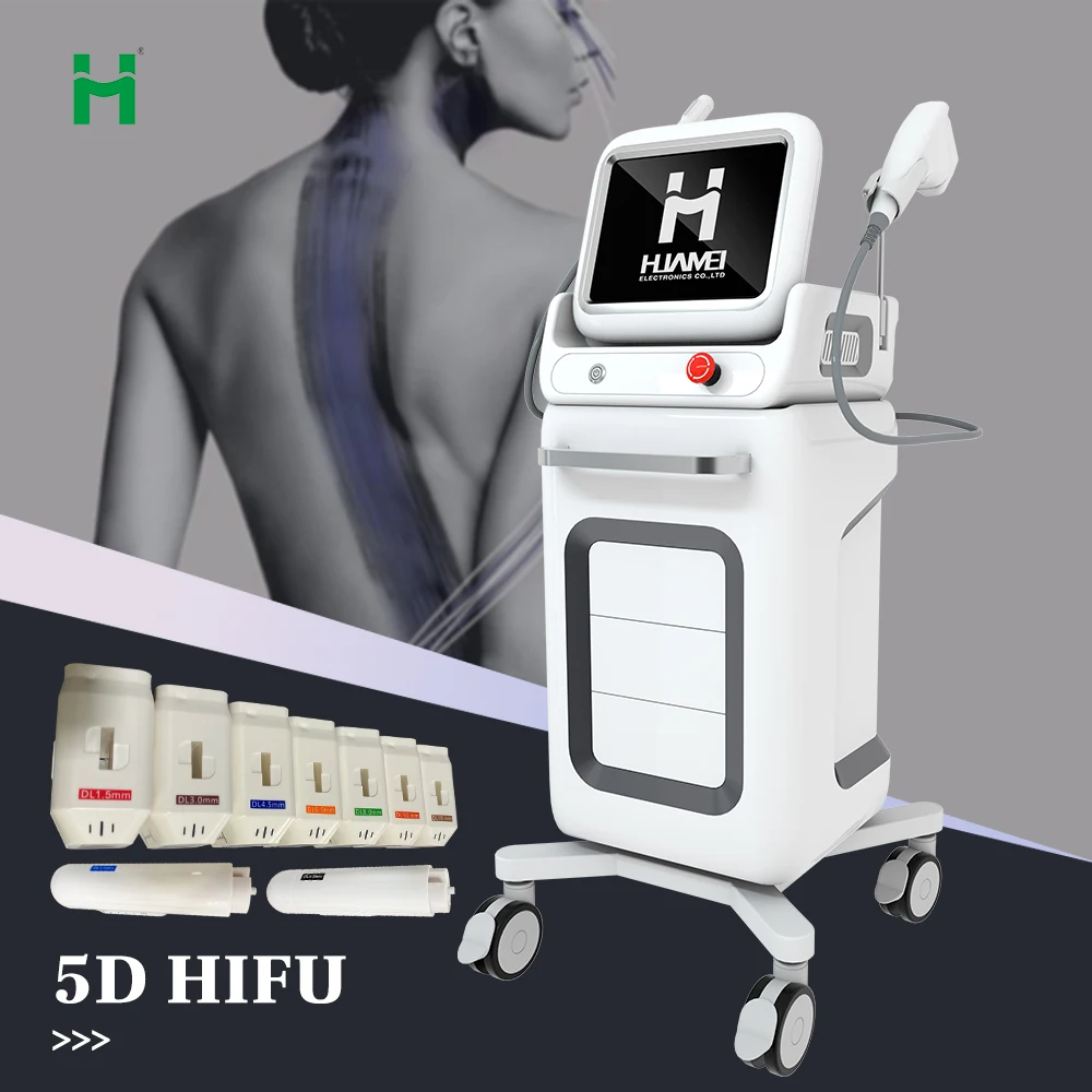 2020 5D hifu аппарат для лифтинга лица и тела 8 картриджей салона красоты лечения