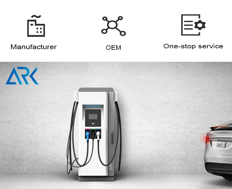 Зарядная станция EV DC 60 кВт с несколькими зарядными кабелями CCS + Chademo GBT OCPP 1.6J