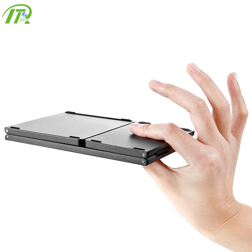 Factory Price Portable Mini Rechargeable Folding BT Wireless Keyboard with Touch Pad