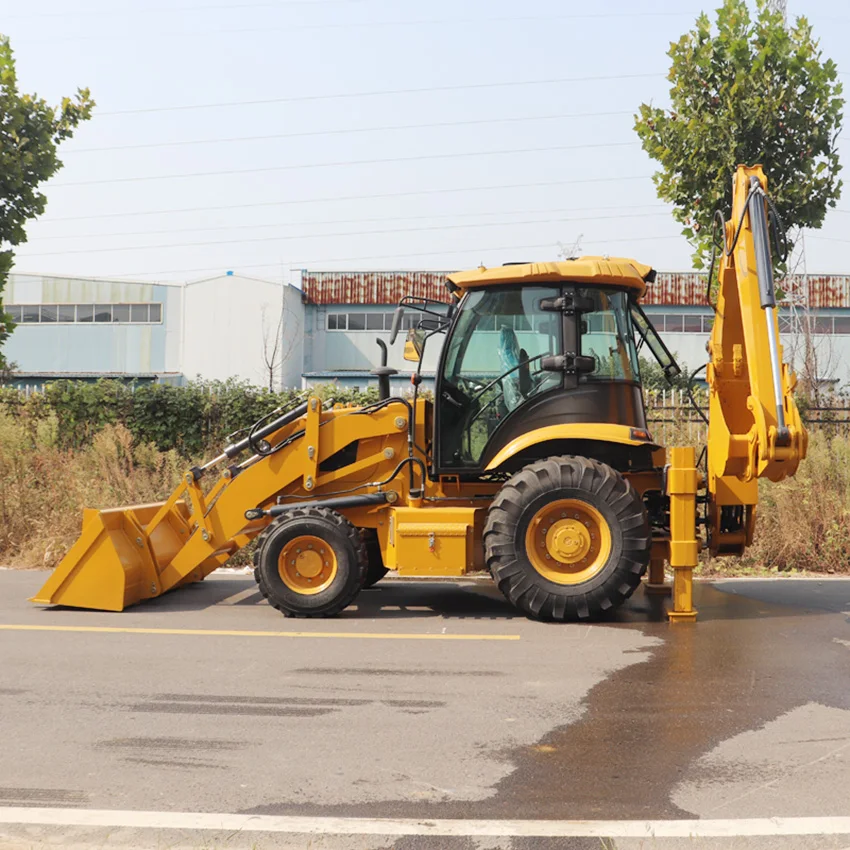 Most popular new design backhoe loader off-road four-wheel drive high-power front shovel and rear shovel dedicated to mining